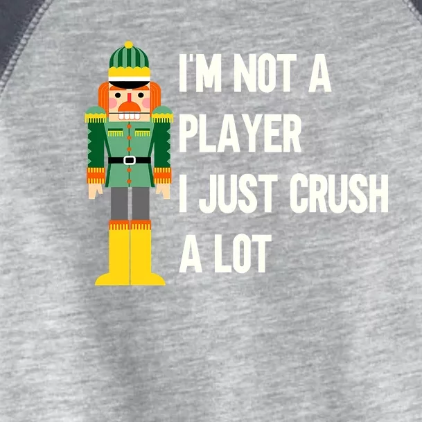 Not A Player I Just Crush A Lot Funny Ugly Christmas Party Toddler Fine Jersey T-Shirt