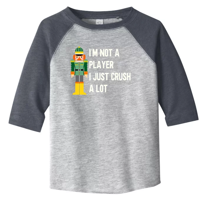 Not A Player I Just Crush A Lot Funny Ugly Christmas Party Toddler Fine Jersey T-Shirt