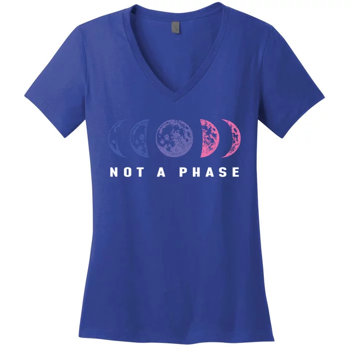 Not A Phase Bisexual Bisexual Pride Gift Women's V-Neck T-Shirt