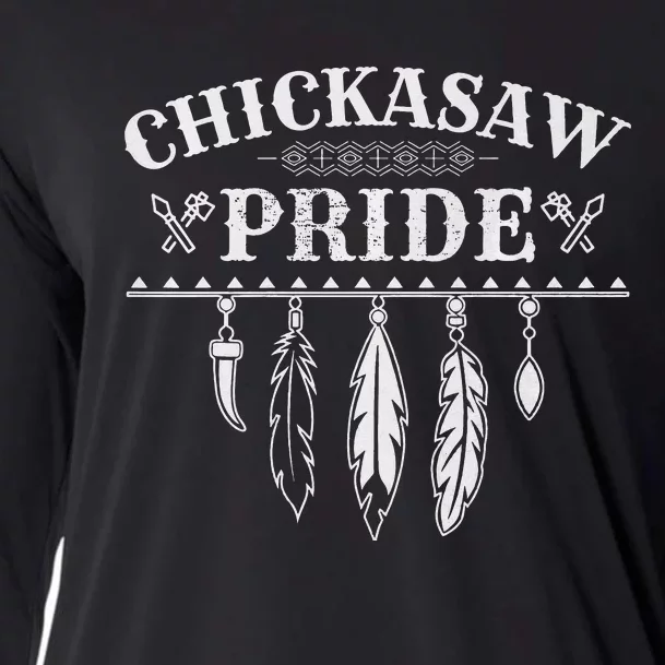 Native American Pride Design for a Proud Chickasaw Premium Cooling Performance Long Sleeve Crew