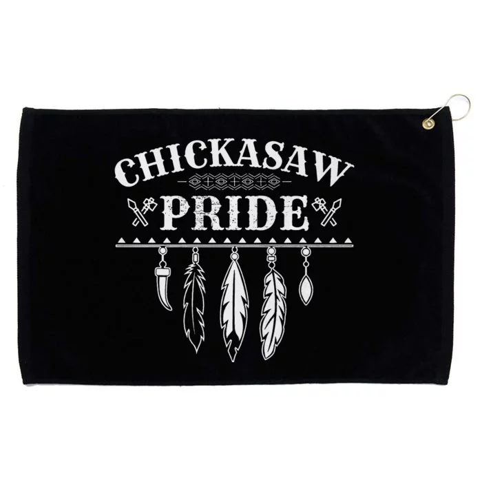 Native American Pride Design for a Proud Chickasaw Premium Grommeted Golf Towel