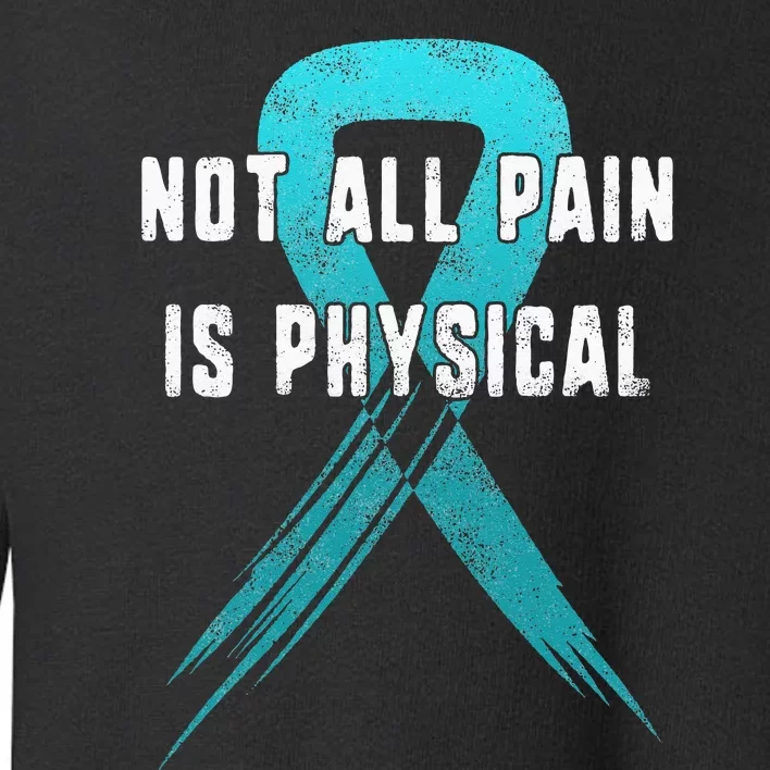 Not All Pain Is Physical PTSD Awareness Ribbon USA Flag Gift Toddler Sweatshirt