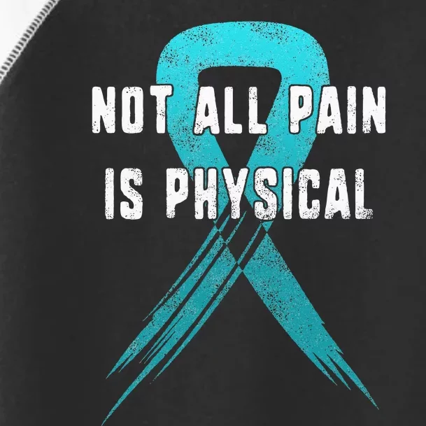 Not All Pain Is Physical PTSD Awareness Ribbon USA Flag Gift Toddler Fine Jersey T-Shirt