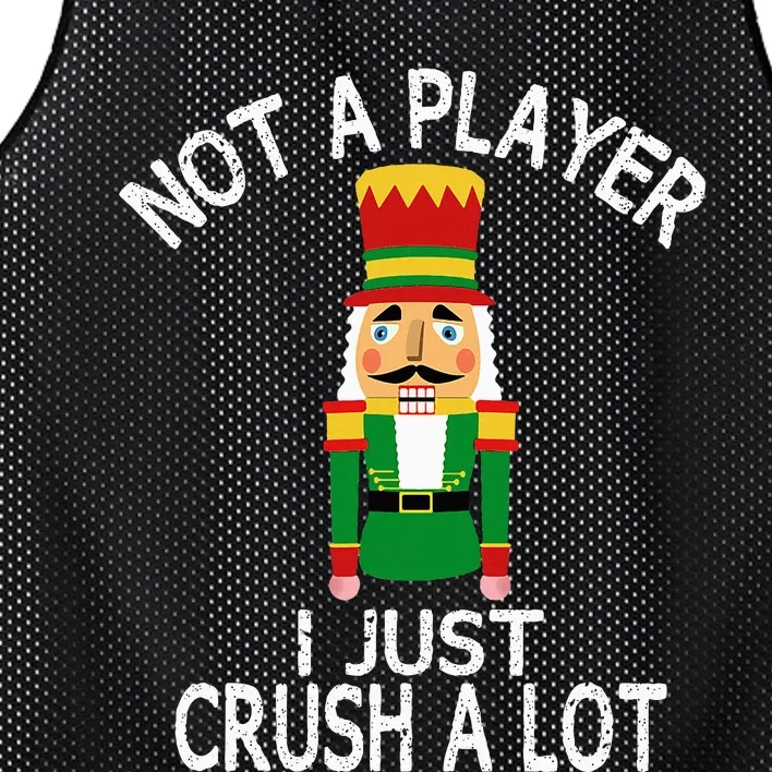 Not A Player I Just Crush A Lot Funny Ugly Christmas Party Mesh Reversible Basketball Jersey Tank