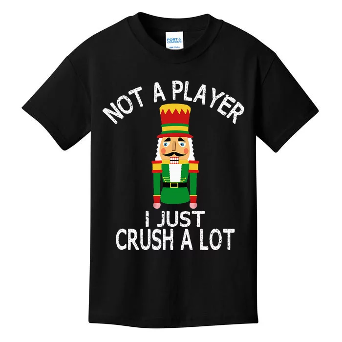 Not A Player I Just Crush A Lot Funny Ugly Christmas Party Kids T-Shirt