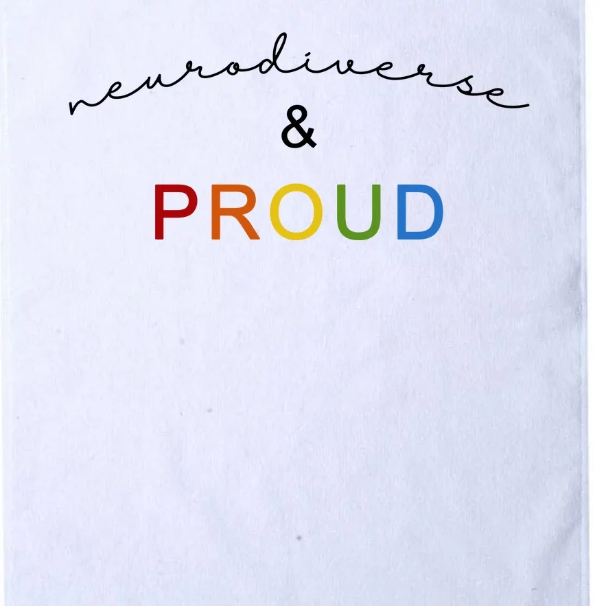 Neurodiverse And Proud Platinum Collection Golf Towel