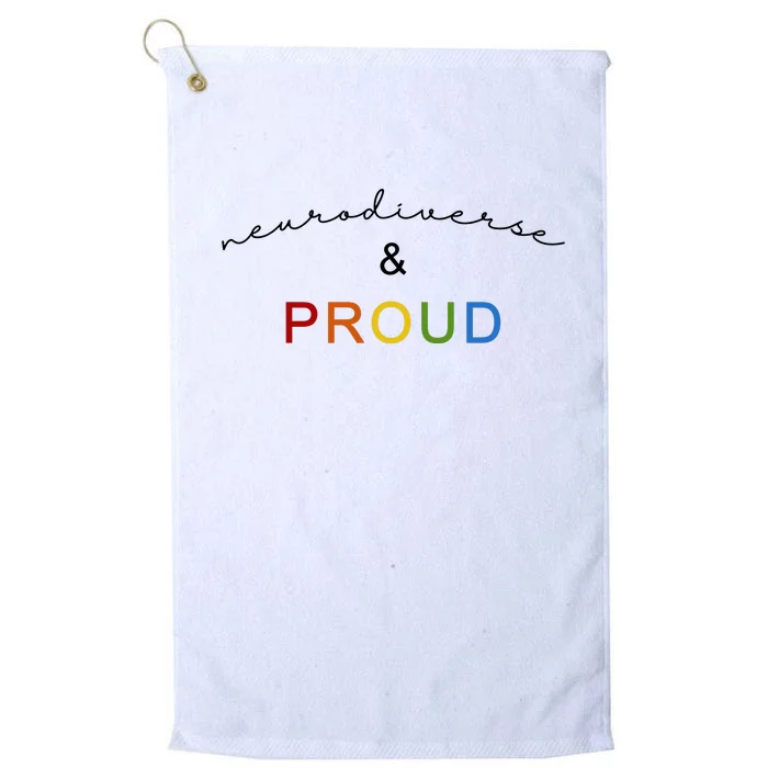 Neurodiverse And Proud Platinum Collection Golf Towel