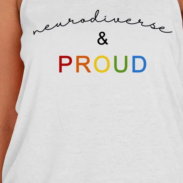 Neurodiverse And Proud Women's Knotted Racerback Tank