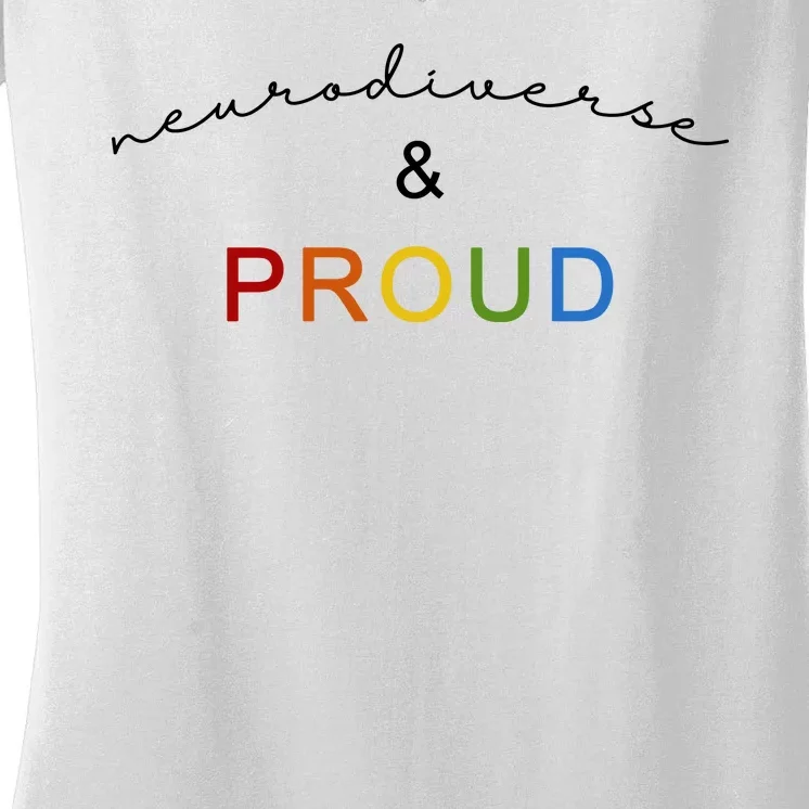 Neurodiverse And Proud Women's V-Neck T-Shirt