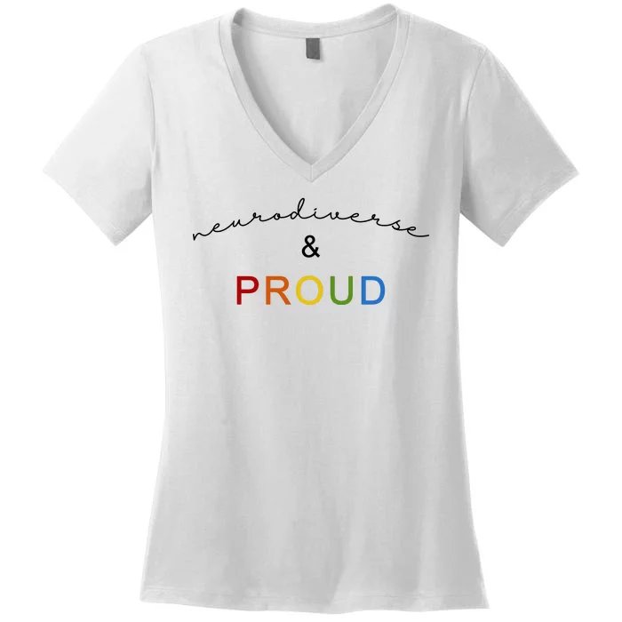 Neurodiverse And Proud Women's V-Neck T-Shirt