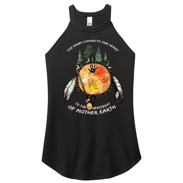 Native American Pride Indigenous Native Drum Women’s Perfect Tri Rocker Tank