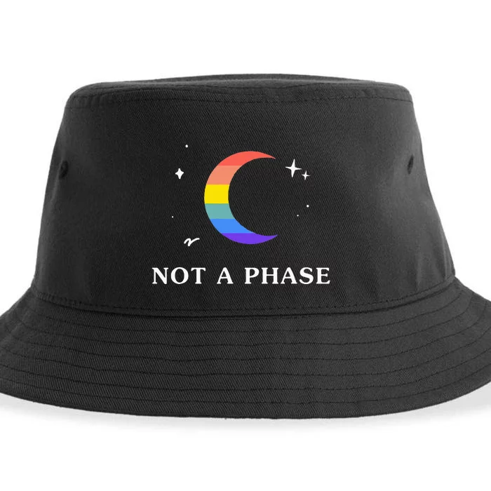 Not A Phase Gay Lesbian Lgbtq Pride Flag Moon Sustainable Bucket Hat