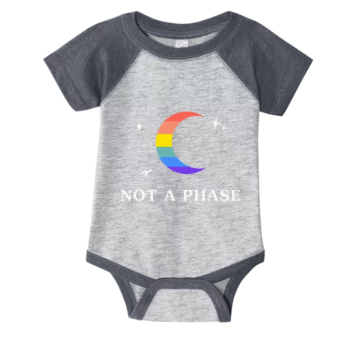 Not A Phase Gay Lesbian Lgbtq Pride Flag Moon Infant Baby Jersey Bodysuit