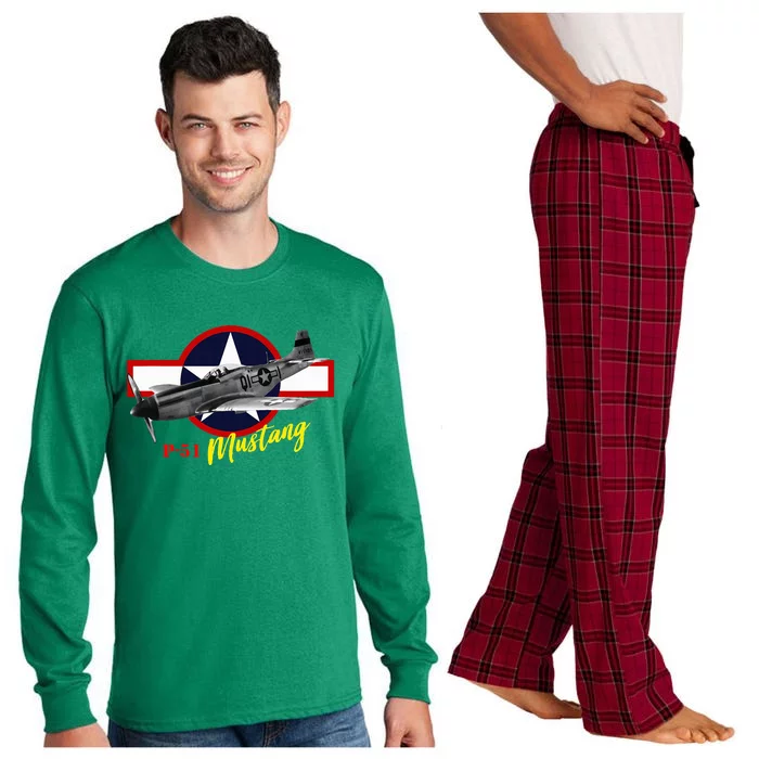 North American P51 Mustang Long Sleeve Pajama Set