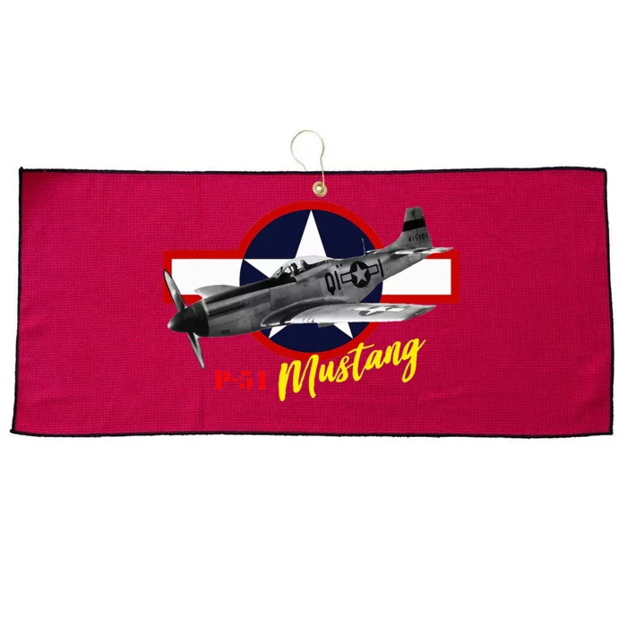 North American P51 Mustang Large Microfiber Waffle Golf Towel