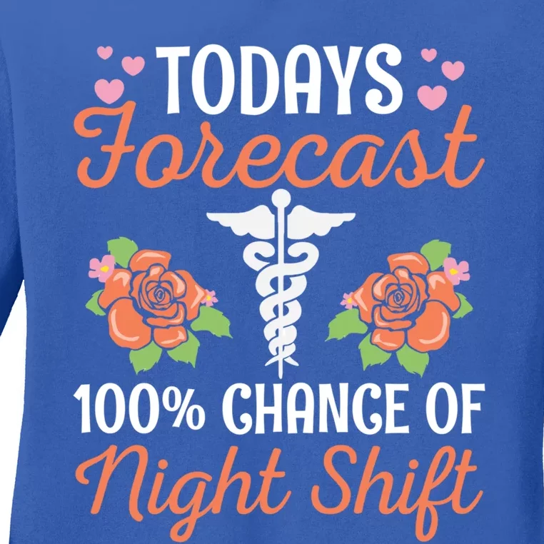 Nursing Appreciation Quote Night Shift Nurse Gift Ladies Long Sleeve Shirt