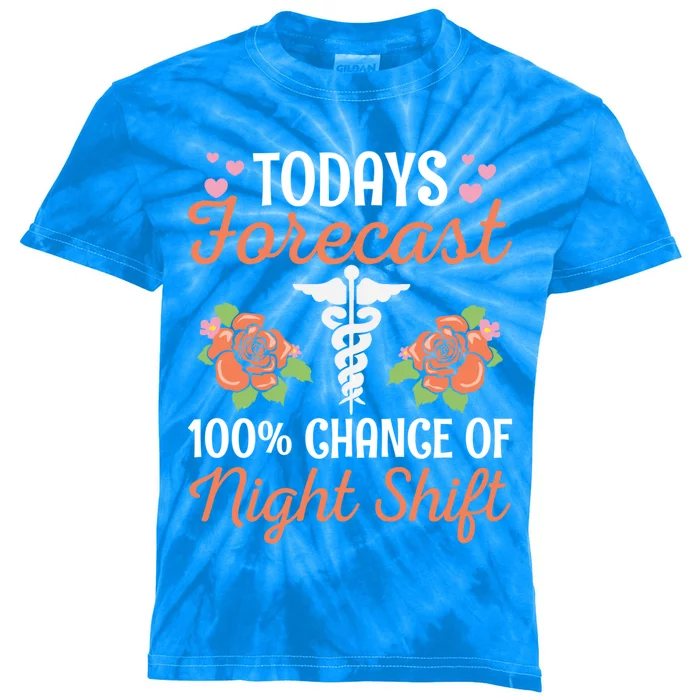 Nursing Appreciation Quote Night Shift Nurse Gift Kids Tie-Dye T-Shirt