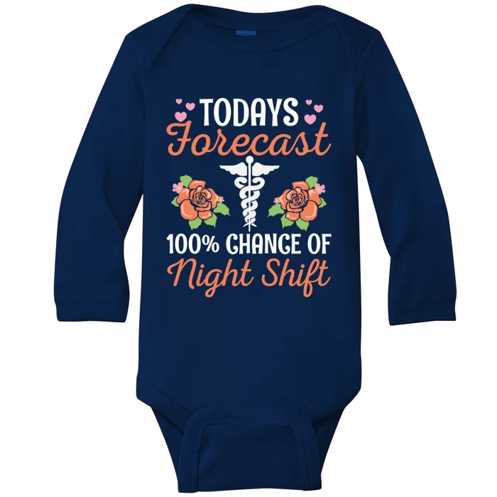 Nursing Appreciation Quote Night Shift Nurse Gift Baby Long Sleeve Bodysuit