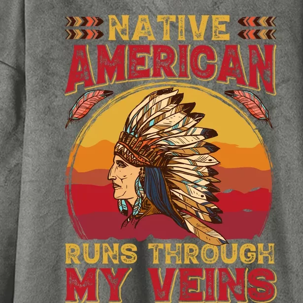 Native American Quote Native American Quote Retro Indian Hooded Wearable Blanket