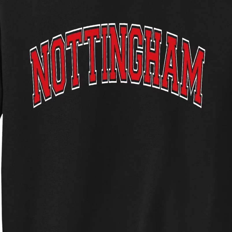 Nottingham Arched Red Text Tall Sweatshirt