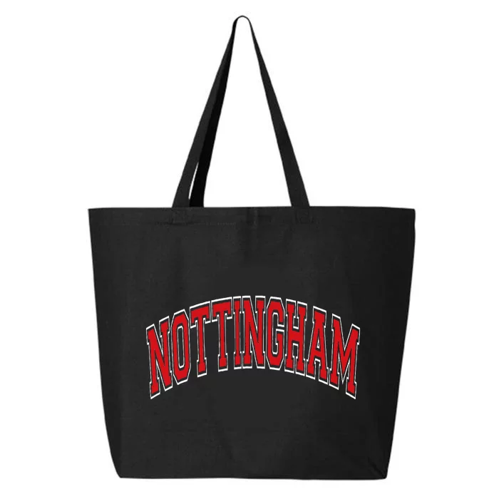 Nottingham Arched Red Text 25L Jumbo Tote