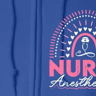 Nurse Anesthetist Rainbow Registered Nurse Gift Full Zip Hoodie