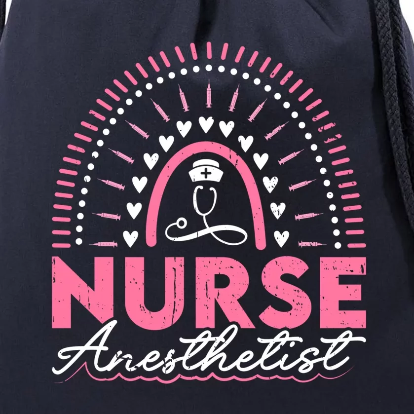 Nurse Anesthetist Rainbow Registered Nurse Gift Drawstring Bag