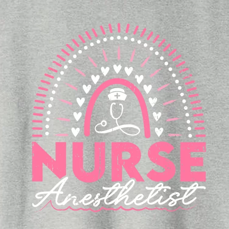 Nurse Anesthetist Rainbow Registered Nurse Gift Women's Crop Top Tee