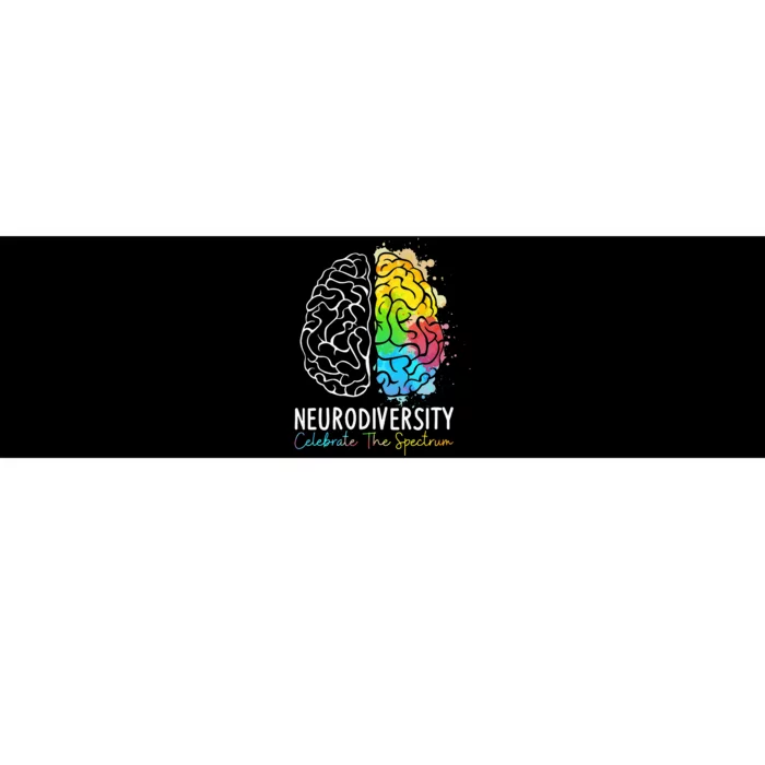 Neurodiversity - Autism Spectrum ASD ADHD Rainbow Brain Bumper Sticker