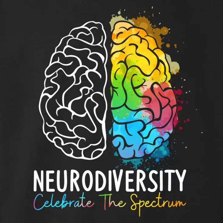 Neurodiversity Autism Spectrum ASD ADHD Rainbow Brain Toddler Hoodie