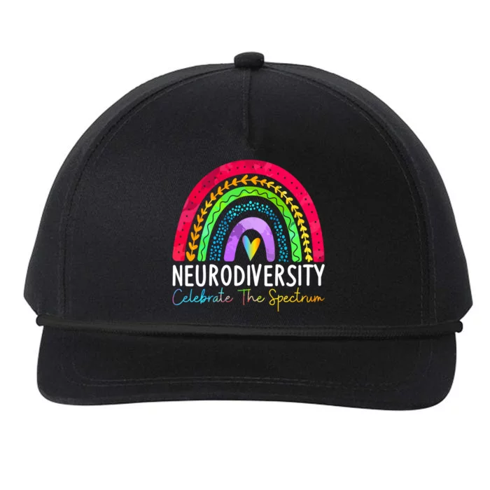 Neurodiversity Autism Spectrum ASD ADHD Rainbow Boho Snapback Five-Panel Rope Hat