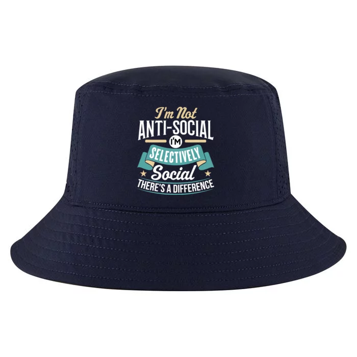 Not Antisocial, Sarcastic Humor, Sarcasm Cool Comfort Performance Bucket Hat