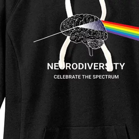 Neurodiversity Autism Spectrum ASD ADHD Rainbow Brain Women's Fleece Hoodie