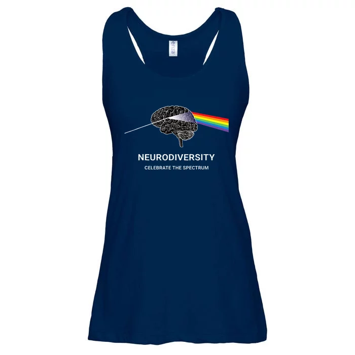 Neurodiversity Autism Spectrum ASD ADHD Rainbow Brain Ladies Essential Flowy Tank