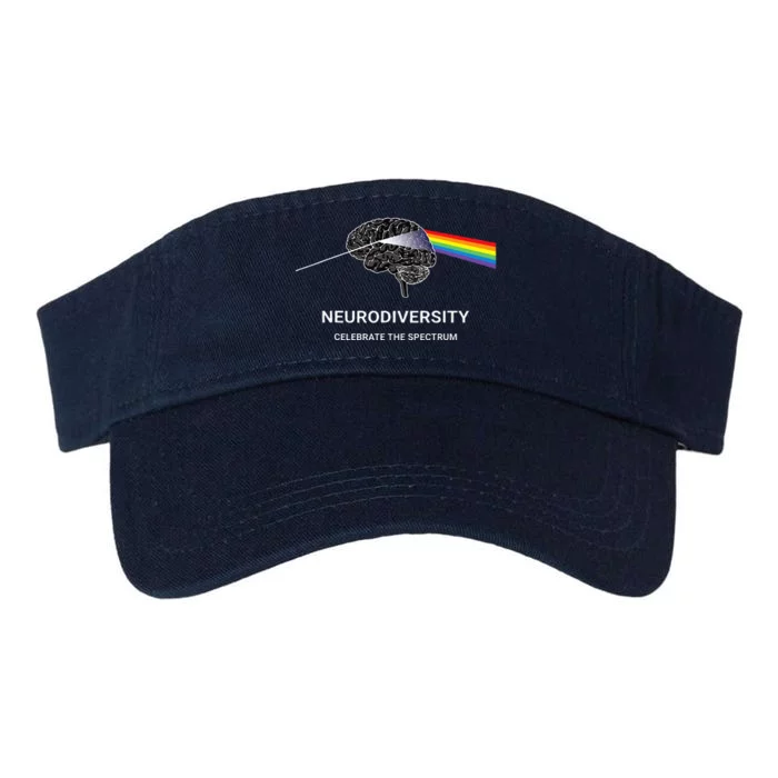 Neurodiversity Autism Spectrum ASD ADHD Rainbow Brain Valucap Bio-Washed Visor