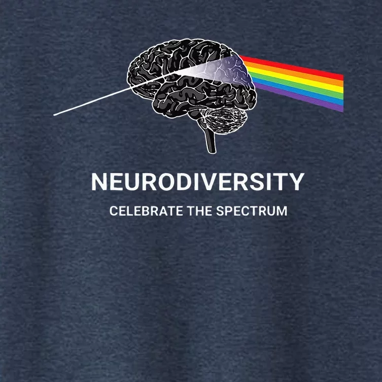 Neurodiversity Autism Spectrum ASD ADHD Rainbow Brain Women's Crop Top Tee