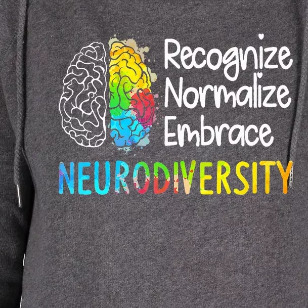 Neurodiversity Autism Spectrum Asd Adhd Brain Womens Funnel Neck Pullover Hood