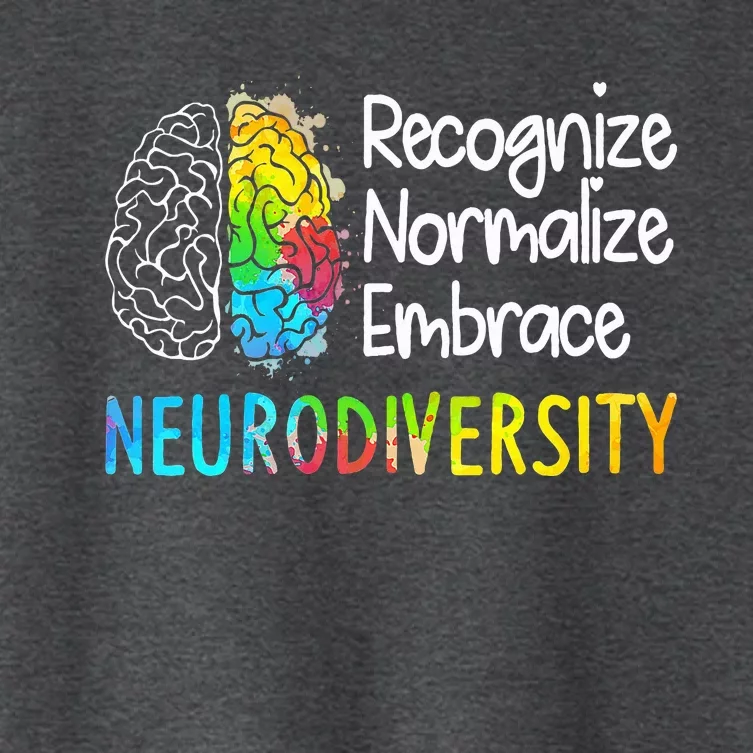 Neurodiversity Autism Spectrum Asd Adhd Brain Women's Crop Top Tee