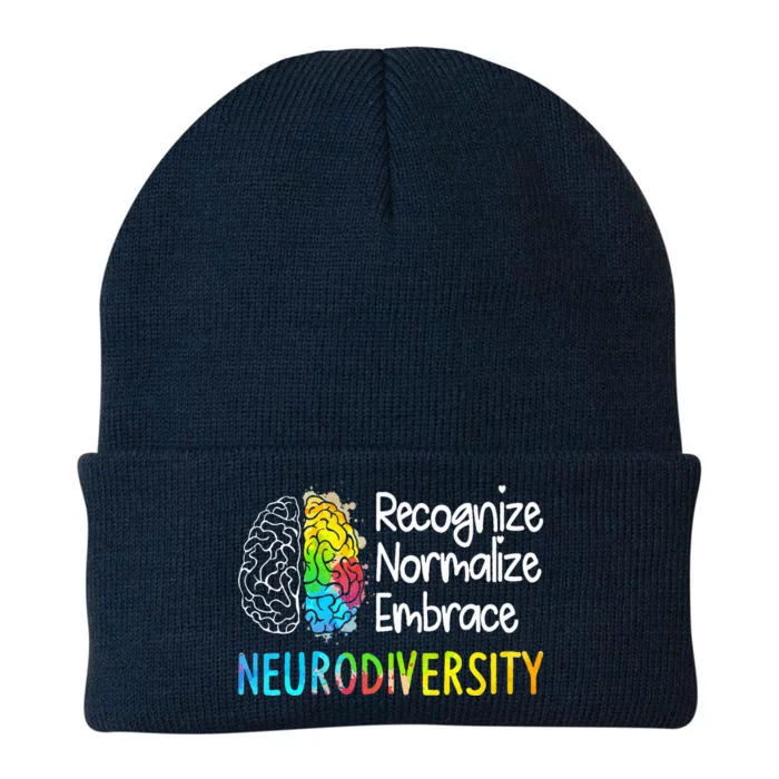 Neurodiversity Autism Spectrum Asd Adhd Brain Knit Cap Winter Beanie