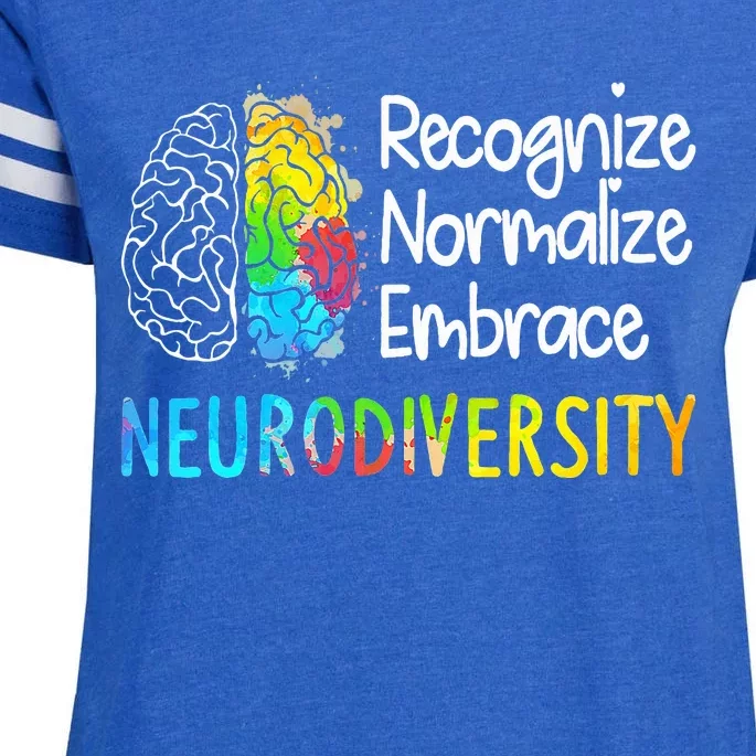 Neurodiversity Autism Spectrum Asd Adhd Brain Enza Ladies Jersey Football T-Shirt