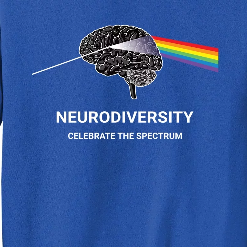 Neurodiversity Autism Spectrum Asd Adhd Rainbow Brain Gift Tall Sweatshirt