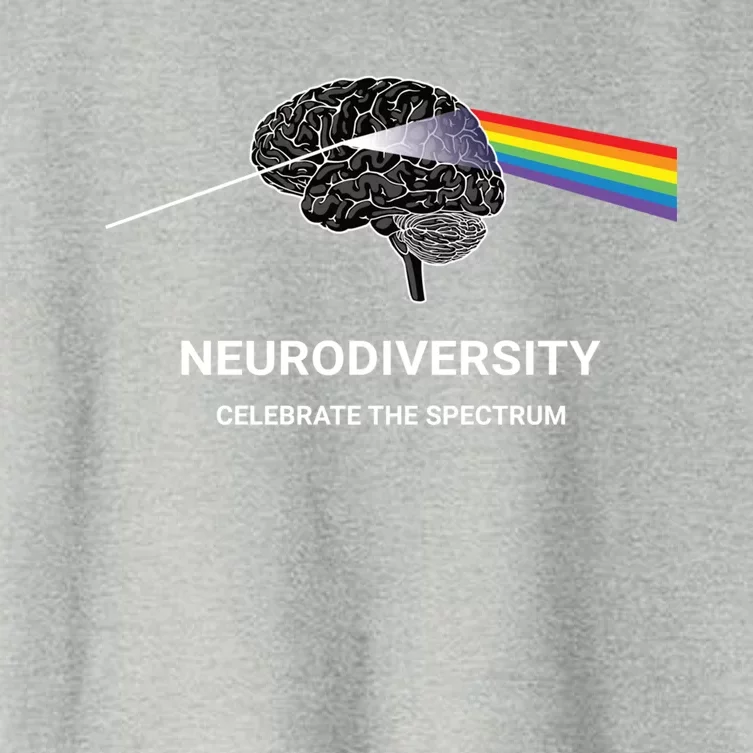 Neurodiversity Autism Spectrum Asd Adhd Rainbow Brain Gift Women's Crop Top Tee