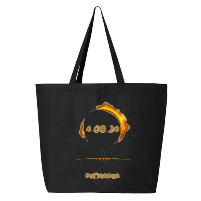 North America Solar Eclipse 4.08.24 INDIANA Souvenir 25L Jumbo Tote