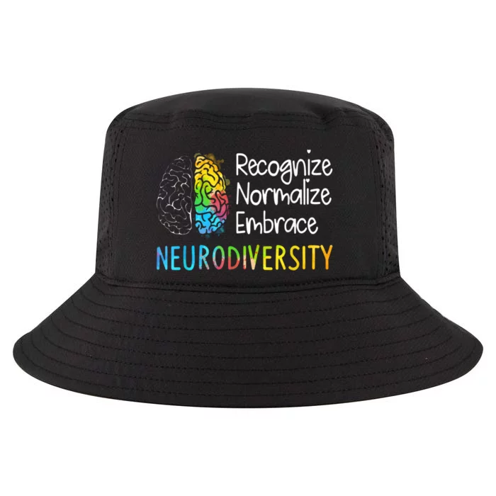 Neurodiversity Autism Spectrum Asd Adhd Rainbow Brain Cool Comfort Performance Bucket Hat