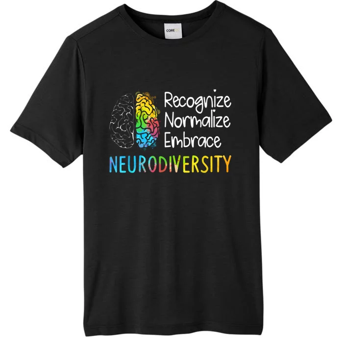 Neurodiversity Autism Spectrum Asd Adhd Rainbow Brain ChromaSoft Performance T-Shirt