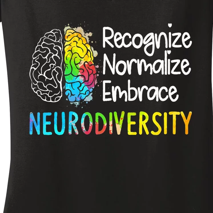 Neurodiversity Autism Spectrum Asd Adhd Women's V-Neck T-Shirt