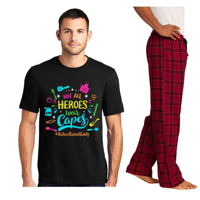 Not All Superheroes Wear Capes Lunch Lady Cafeteria Worker Pajama Set