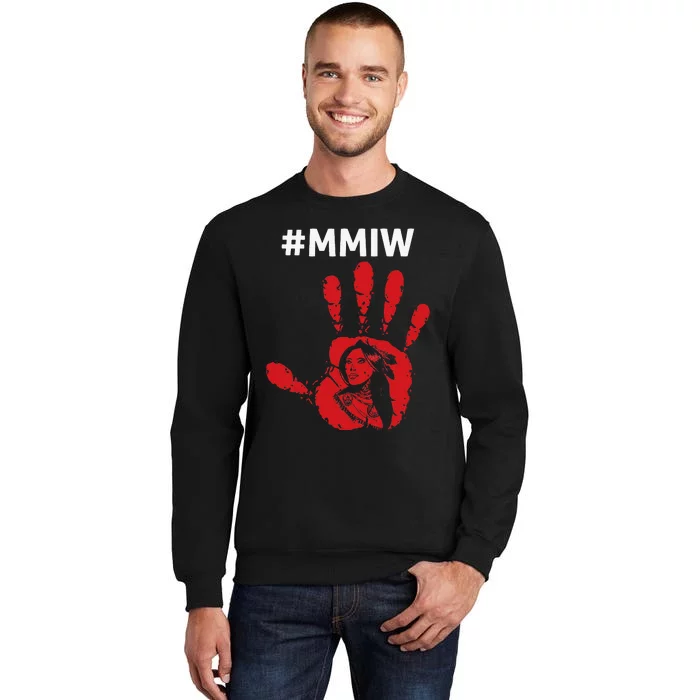 Native America Stolen Sisters Awareness Merch MMIW Tall Sweatshirt