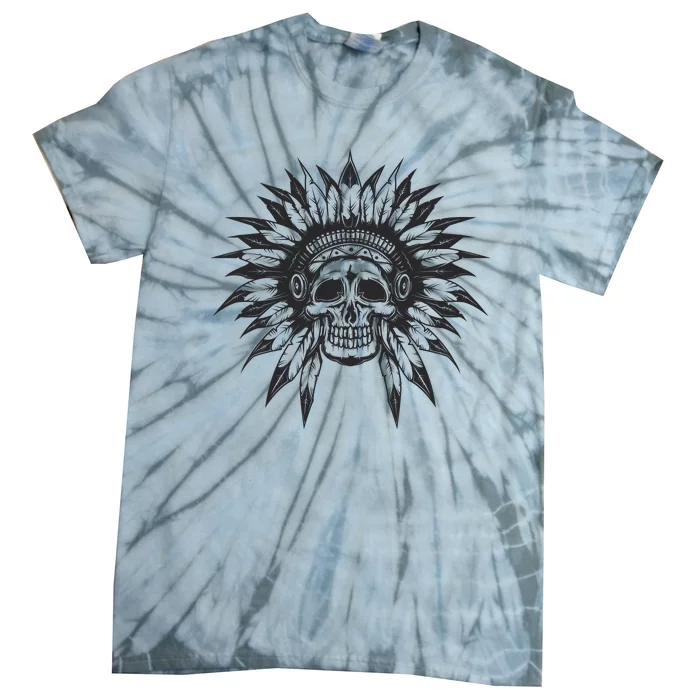 Native American Skull Tie-Dye T-Shirt