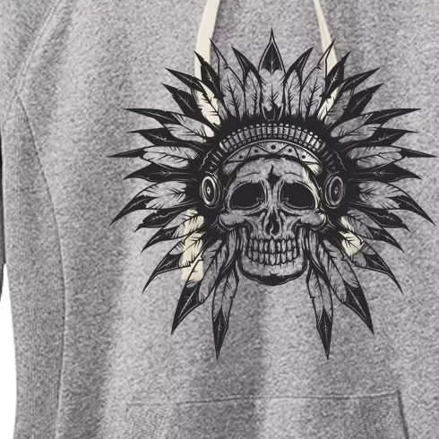 Native American Skull Women's Fleece Hoodie